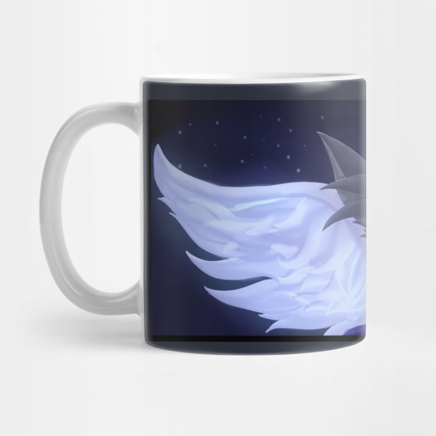 A moon angel - sold as a mug, phone case, poster, and notebook! by LouisArts